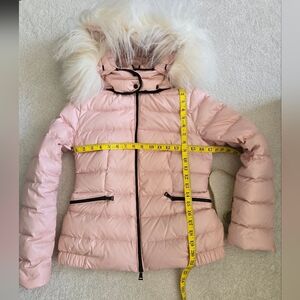 Moncler Pink vintage  Puffer Jacket with Fur Hood